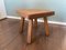 Pierre Jeanneret Style Solid Oak Side Table, 1950s 5