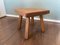 Pierre Jeanneret Style Solid Oak Side Table, 1950s, Image 5