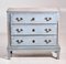 Gustavian Chest with Carved Columns & Original Lock and Key, Early 19th Century 1