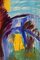 Edera Lysdal, guazzo su cartone, Pittura modernista astratta, fine XX secolo, Immagine 2