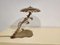 Mid-Century Brass Table Lamp with Leafs, 1970s, Image 4