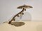 Mid-Century Brass Table Lamp with Leafs, 1970s 3