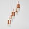 Glass Shade Pendant Lamp with Copper Inlay 2
