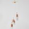 Glass Shade Pendant Lamp with Copper Inlay 1