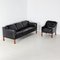 Leather Sofa Set by Børge Mogensen, Set of 4, Image 7