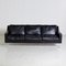 Angular Black Leather Sofa, Image 1