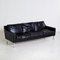 Angular Black Leather Sofa 3