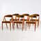 Danish Model 31 Velvet Chairs by Kai Kristiansen, Set of 6 1