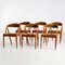 Danish Model 31 Velvet Chairs by Kai Kristiansen, Set of 6, Image 1