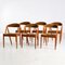 Danish Model 31 Velvet Chairs by Kai Kristiansen, Set of 6, Image 11