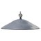 Large Mid-Century Dutch Industrial Gray Enamel Pendant Lamp from Philips 1