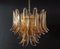 Italian Lattimo Murano Glass Chandelier with 36 Amber-Colored Petals,1988, Image 1