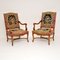 Antique Carolean Style Needlepoint Armchairs, Set of 2, Image 1