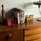 Credenza in teak con base a croce, Regno Unito, anni '70, Immagine 2