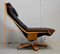 Leather & Beech Swivel Chair, 1970s 24