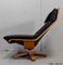 Leather & Beech Swivel Chair, 1970s 20
