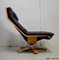 Leather & Beech Swivel Chair, 1970s, Image 19