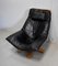 Leather & Beech Swivel Chair, 1970s 3