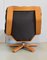 Leather & Beech Swivel Chair, 1970s 21