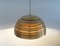 Vintage German Space Age Brass Saturno Pendant Lamp by Kazuo Motozawa for Staff 3
