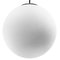 Mid-Century European Matte White Opaline Glass Pendant Lamp with Brass Top, Image 4