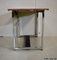 Kleiner Schreibtisch aus verchromtem Metall & Formica von DUO, 1970er 18