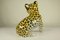 Estatuilla de leopardo / guepardo infantil de cerámica pintada a mano, años 60, Imagen 3