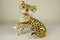 Estatuilla de leopardo / guepardo infantil de cerámica pintada a mano, años 60, Imagen 1