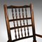 Georgian English Ash Spindle Back Rocking Chair, Image 9