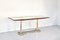 Italian Mahogany, Brass & Marble Dining Table, 1960s, Image 4