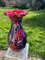 Vase en Verre de Murano avec Décorations Style Japonais en Merisier, 1980s 4