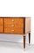 Italienisches Sideboard aus Nussholz, Carrara Marmor & Messing von Cantu, 1960er 4