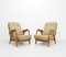 Vintage Organic-Shaped Oak Lounge Chairs, 1950s, Set of 2, Image 1