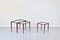 Italian Mahogany Nesting Tables with Glass Tops by Ico Parisi, 1960s, Set of 3 5