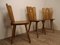 Brutalist Solid Pine Dining Chairs, 1960s, Set of 3 9