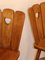 Brutalist Solid Pine Dining Chairs, 1960s, Set of 3 7