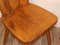 Sedie da pranzo brutaliste in legno di pino massiccio, anni '60, set di 3, Immagine 3