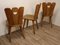 Brutalist Solid Pine Dining Chairs, 1960s, Set of 3 2