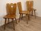 Brutalist Solid Pine Dining Chairs, 1960s, Set of 3 11