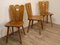 Brutalistische Esszimmerstühle aus massivem Pinienholz, 1960er, 3er Set 11