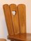 Brutalist Solid Pine Dining Chairs, 1960s, Set of 3 6