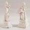 Statues Antique en Porcelaine Biscuit de Capodimonte-Napoli, Set de 2 1