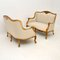 Antique French Gilt Wood Sofas, 1950s, Set of 2 2