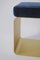Taburete con asiento satinado, estructura de latón pintado y cojín de terciopelo acolchado de Accardibuccheri, Imagen 3