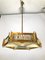 Vintage Italian Hexagonal Brass, Glass & Acrylic Glass Ceiling Lamp, 1950s, Image 8