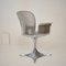 German Sculptural Silver & Beige Fiberglass Armchair, 1957 5