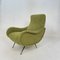 Marco Zanuso Style Italian Green Cord Armchair, 1952 3