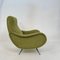 Marco Zanuso Style Italian Green Cord Armchair, 1952, Image 5