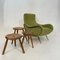 Italienischer grüner Marco Zanuso Style Sessel aus Kordel, 1952 4
