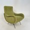 Marco Zanuso Style Italian Green Cord Armchair, 1952 1